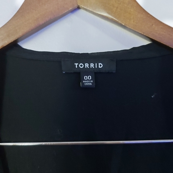 Torrid Black Voile Lightweight Jacket Cinch Waist 00XL US 10 - Picture 8 of 12